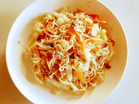 白菜のそうめん炒め